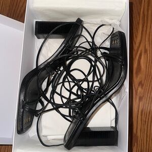 Frame lace up sandal heels